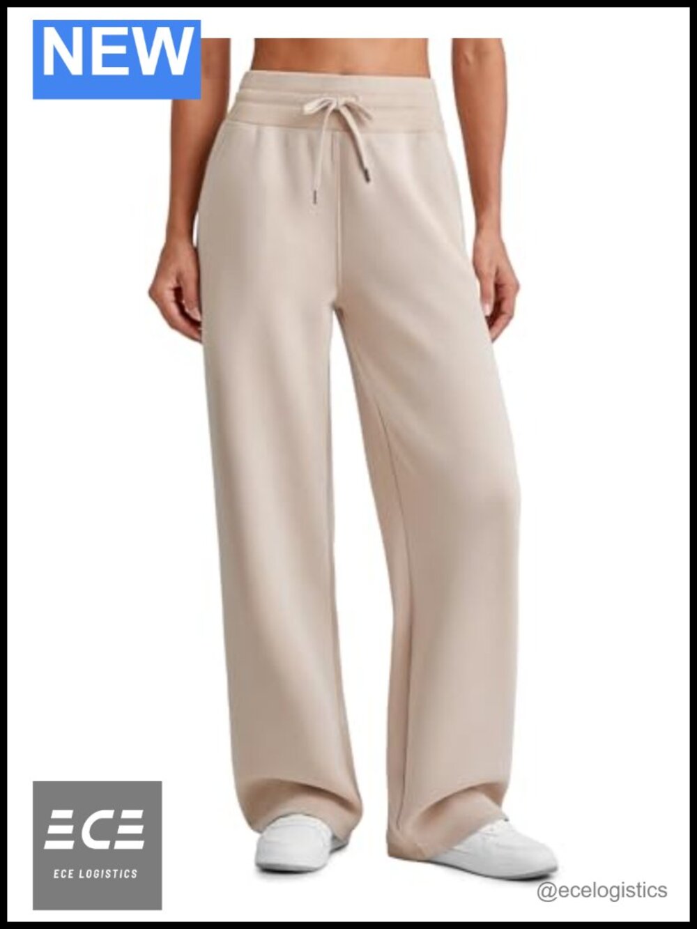 Modal Soft Wide Leg High Waist Drawstring Lounge Sweatpants with Pockets